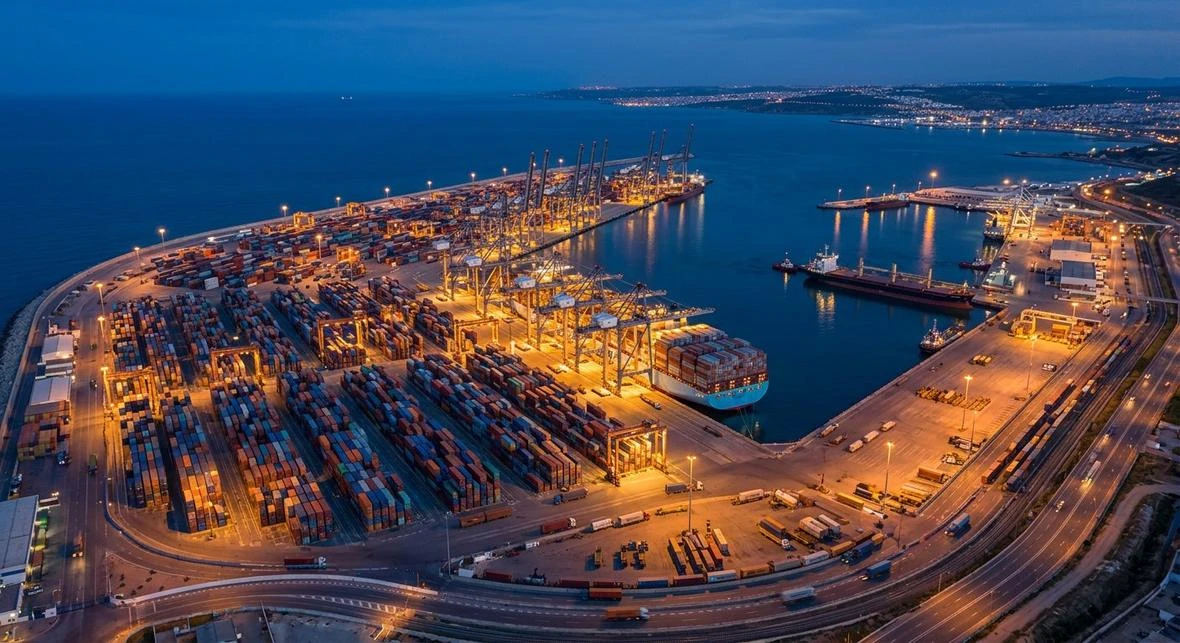 Tanger Med container port in Morocco